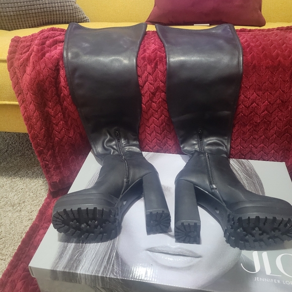 Leather Knee High Boots - Picture 3 of 6